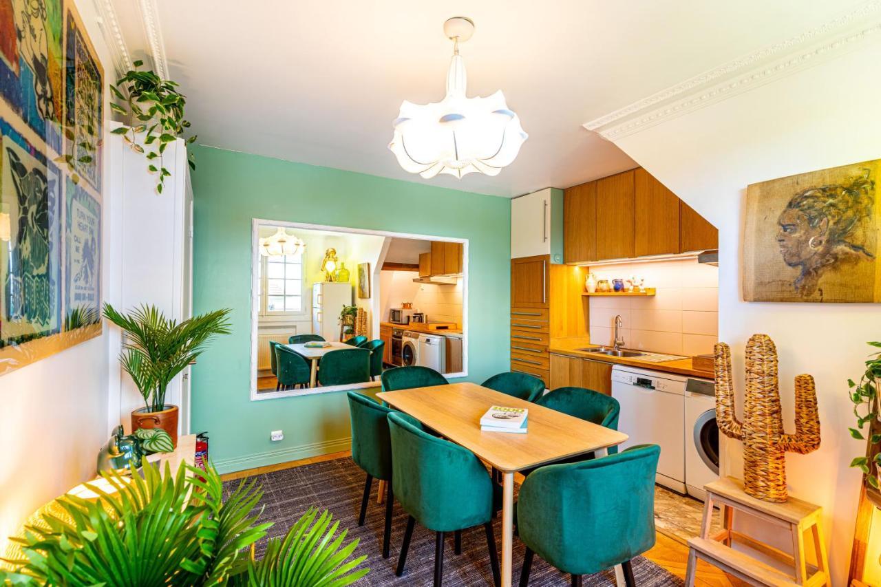 Art & Curiosity Cabinet Style Appartement With Paris View, Villa Des Ammonites 默东 外观 照片