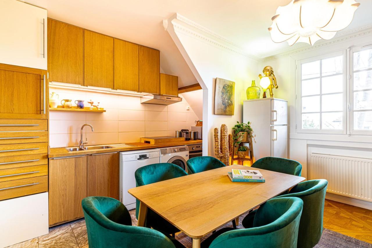 Art & Curiosity Cabinet Style Appartement With Paris View, Villa Des Ammonites 默东 外观 照片