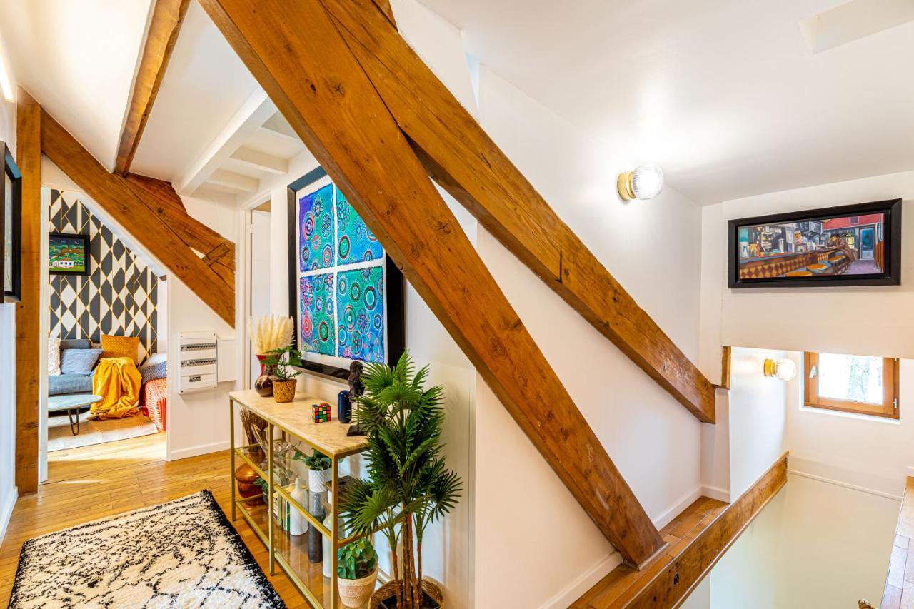 Art & Curiosity Cabinet Style Appartement With Paris View, Villa Des Ammonites 默东 外观 照片