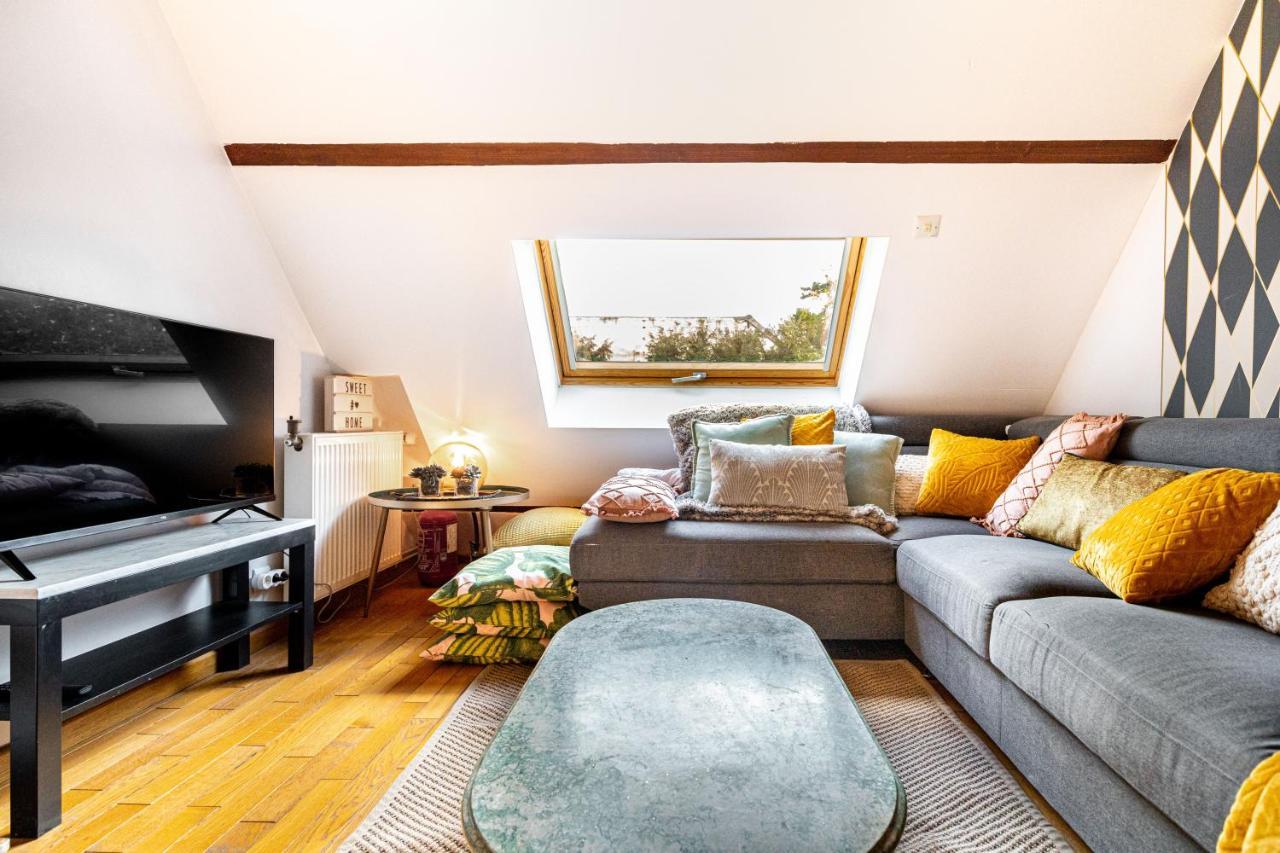 Art & Curiosity Cabinet Style Appartement With Paris View, Villa Des Ammonites 默东 外观 照片