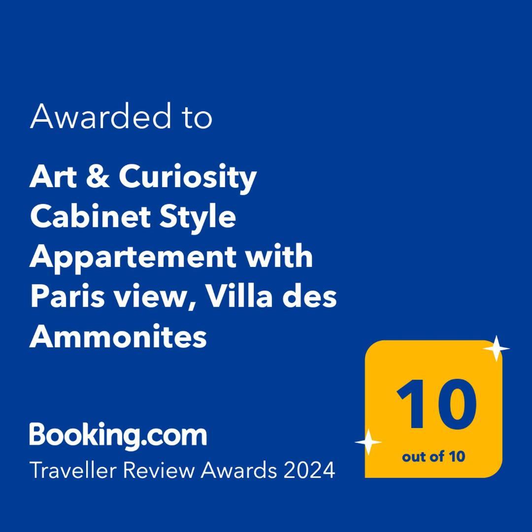 Art & Curiosity Cabinet Style Appartement With Paris View, Villa Des Ammonites 默东 外观 照片